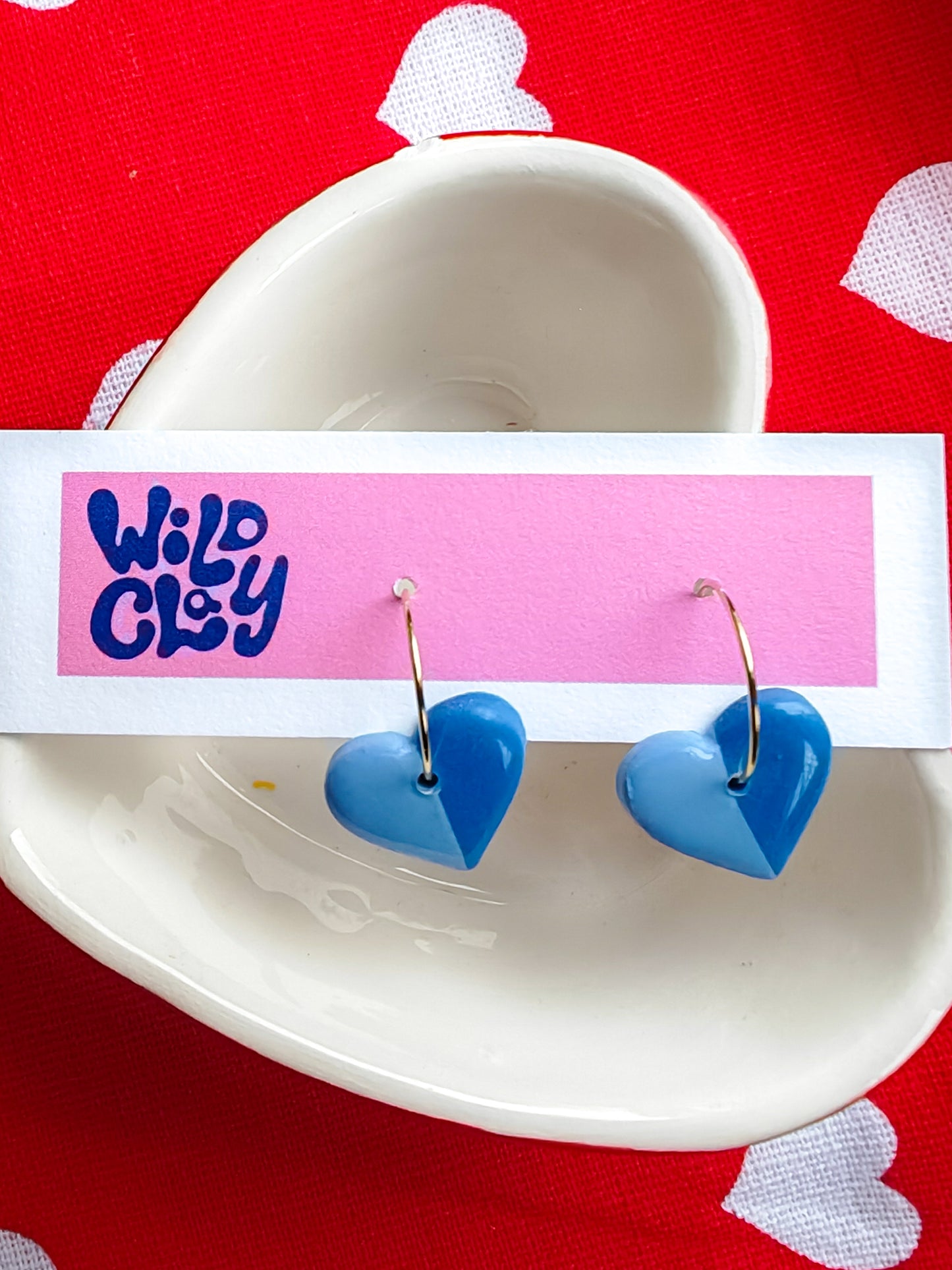 Blue heart hoops