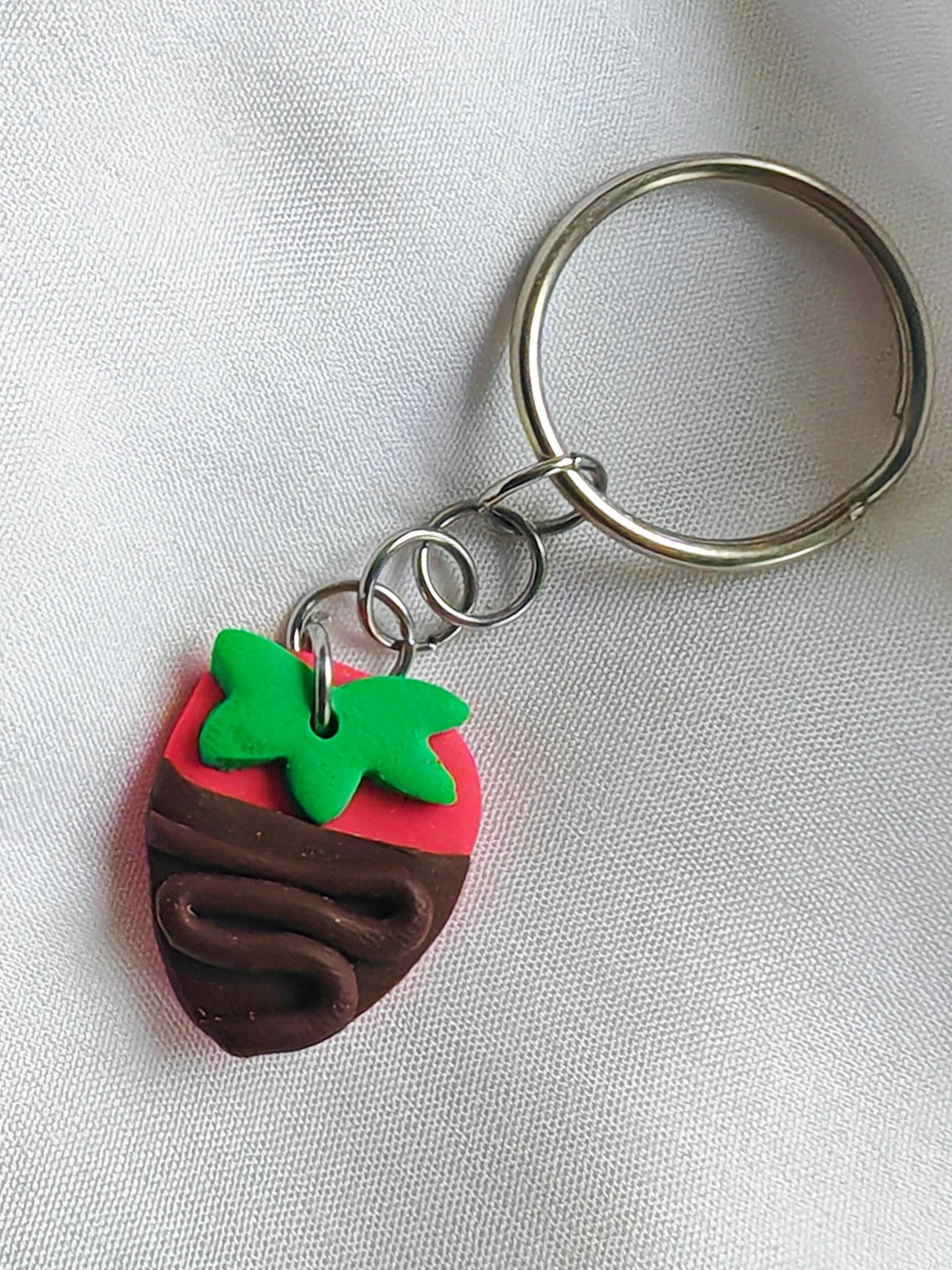 Choccie strawberry keyring