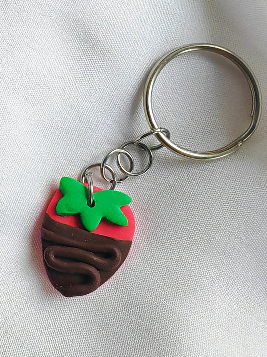Choccie strawberry keyring