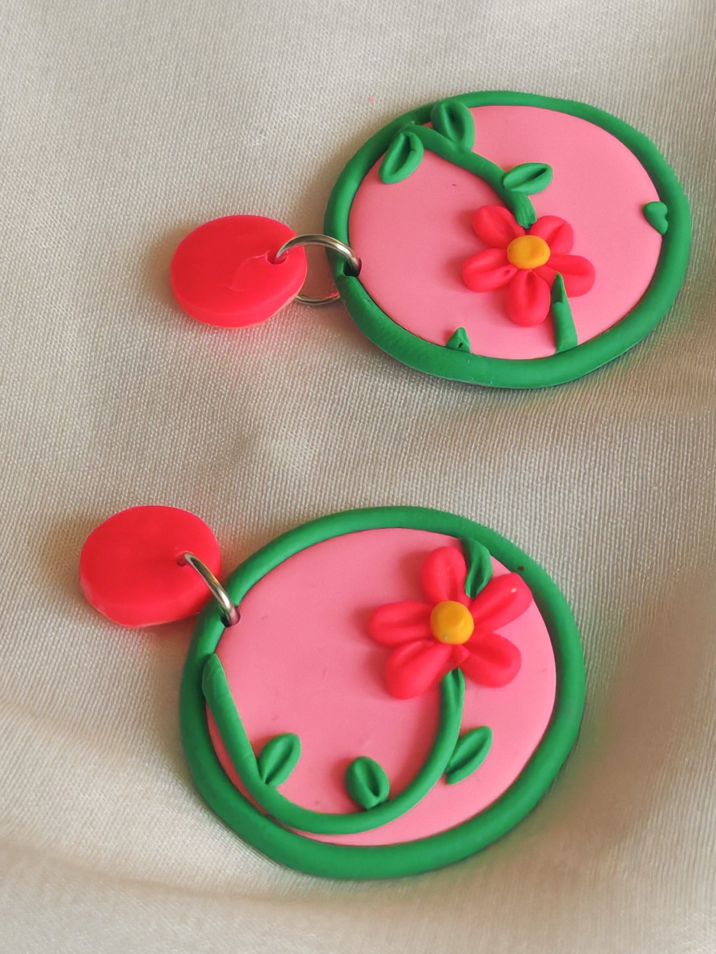 Pink floral circles