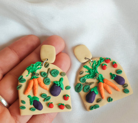 Veg patch earrings