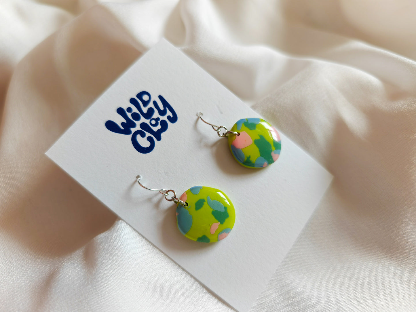 Mini terrazzo dangle earrings