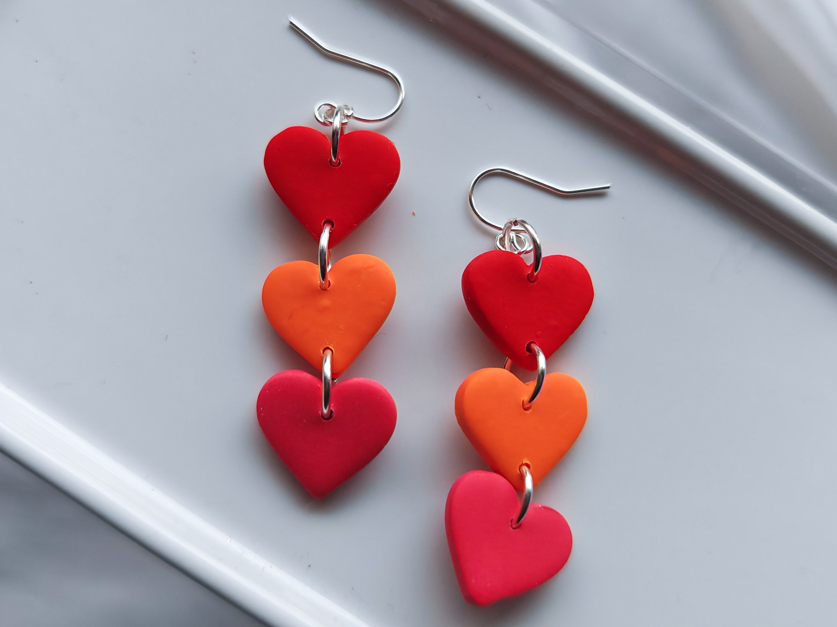 Red on sale heart hoops