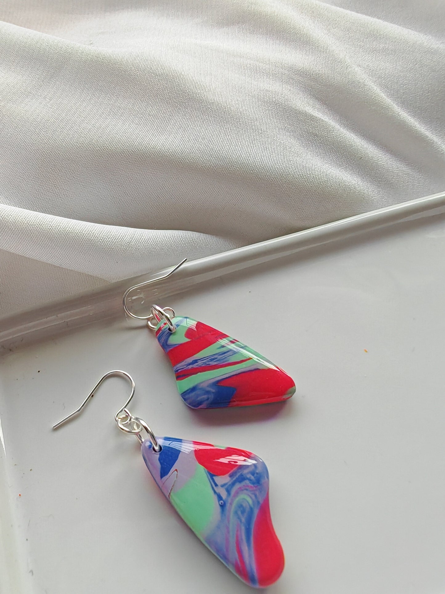 Marble dangle earrings