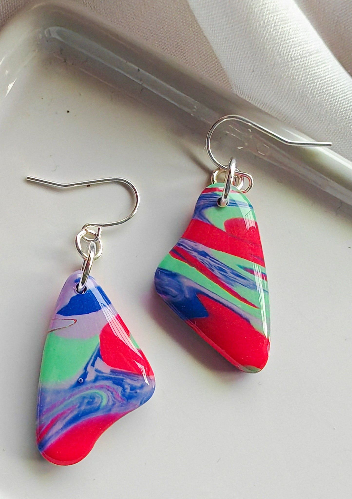 Marble dangle earrings