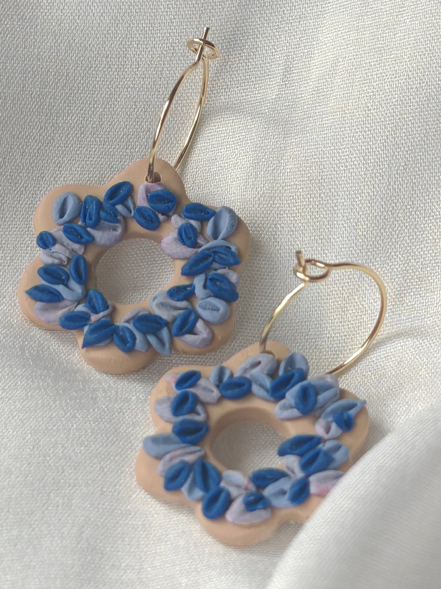 Lavender flower hoops