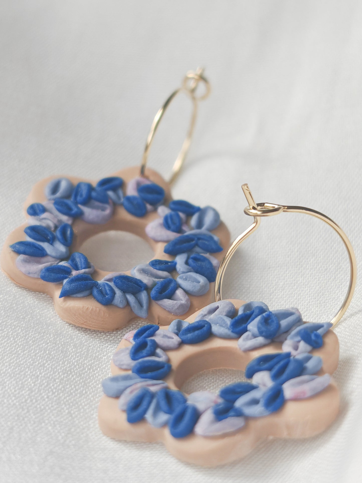 Lavender flower hoops