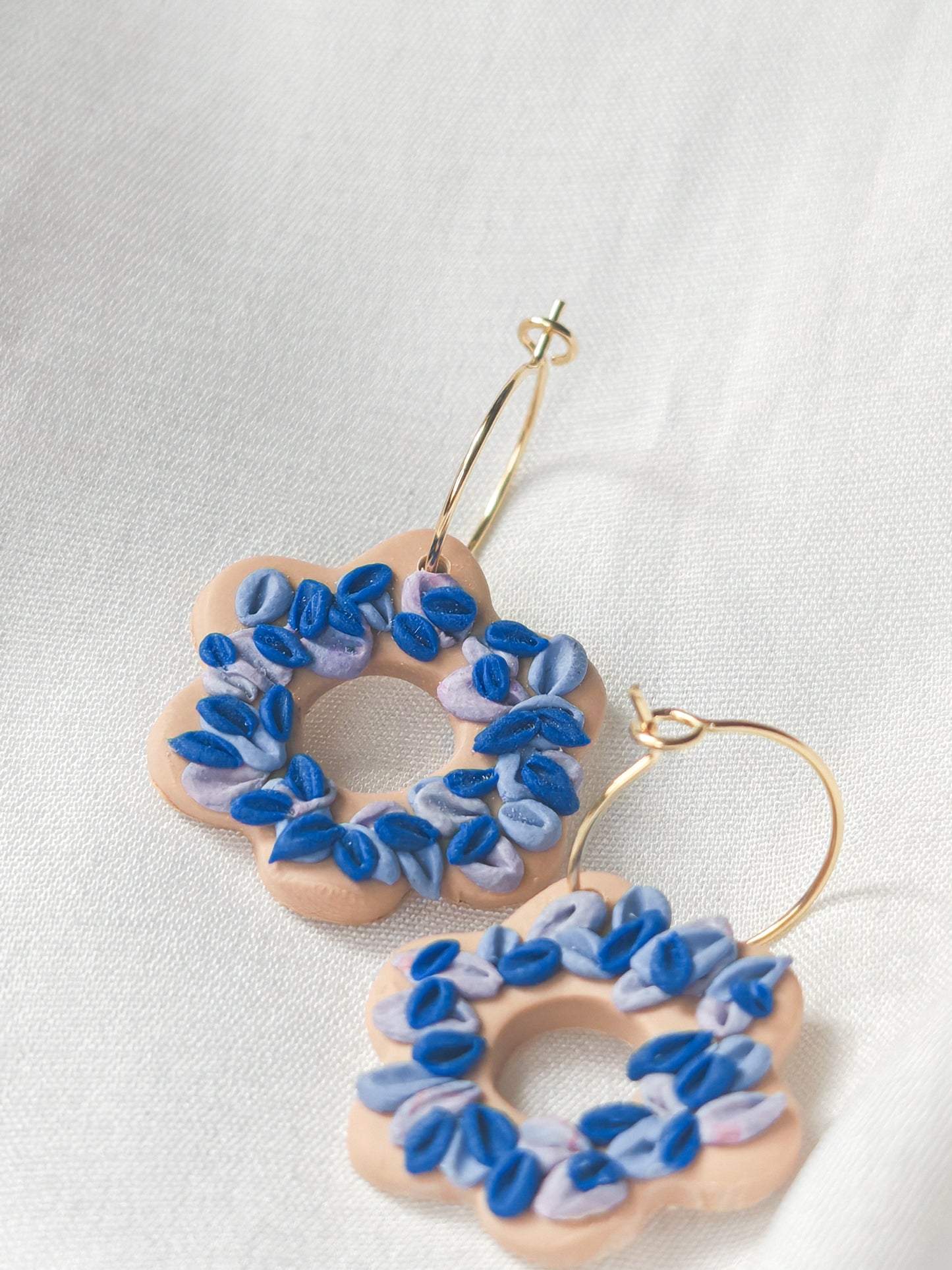 Lavender flower hoops