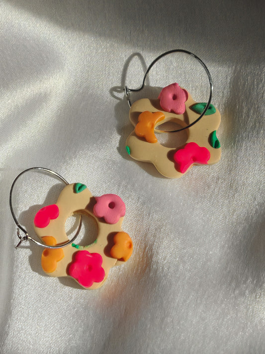 Spring flower hoops