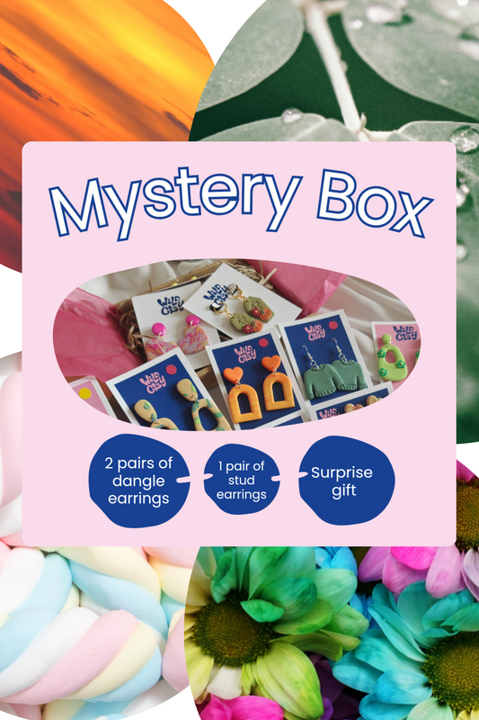 Pick Your Aesthetic: Wild Clay Mystery Box - 2 Dangles, 1 Studs, 1 Surprise Gift